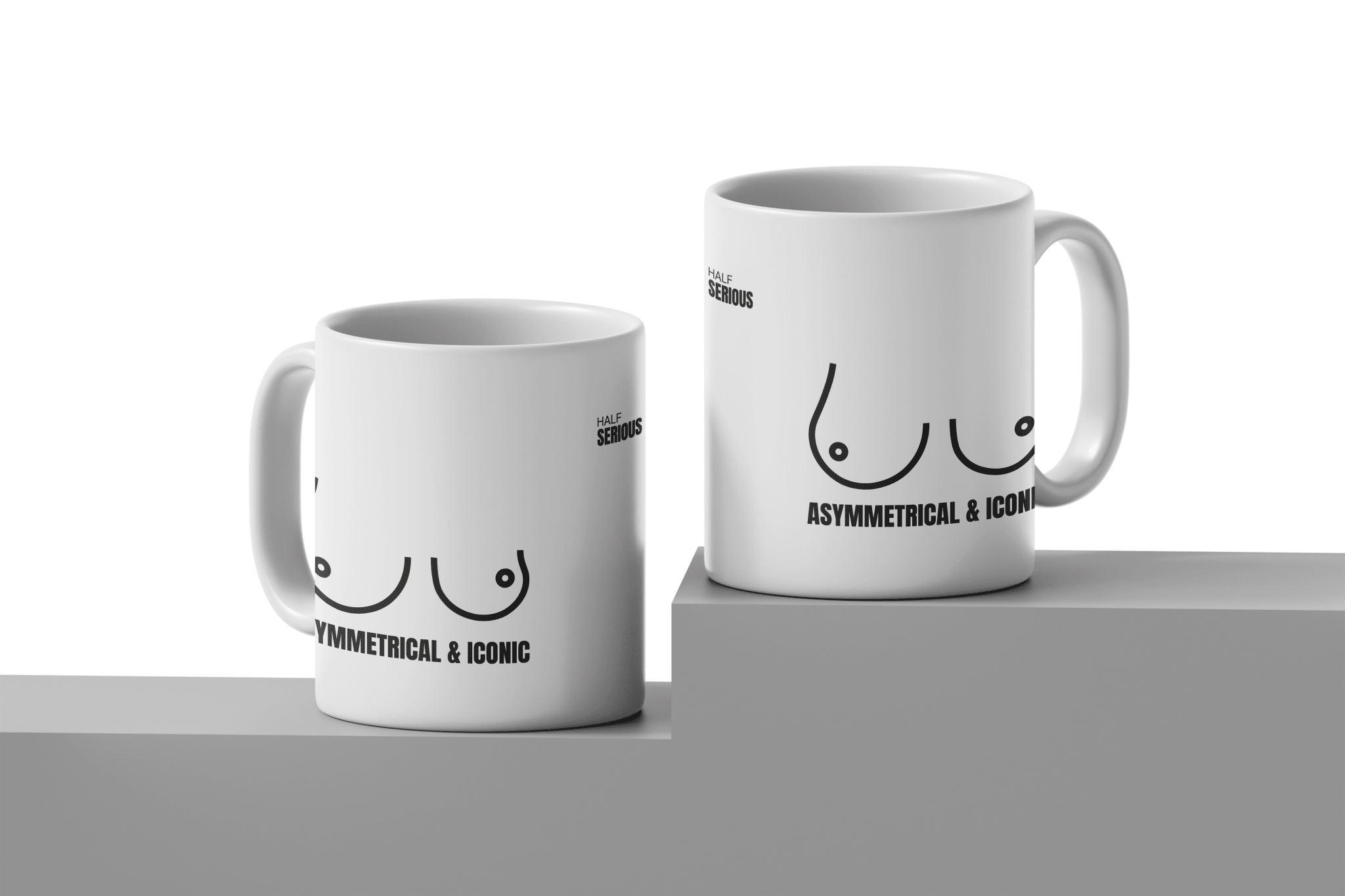 Caneca Asymmetrical & Iconic - HalfSerious