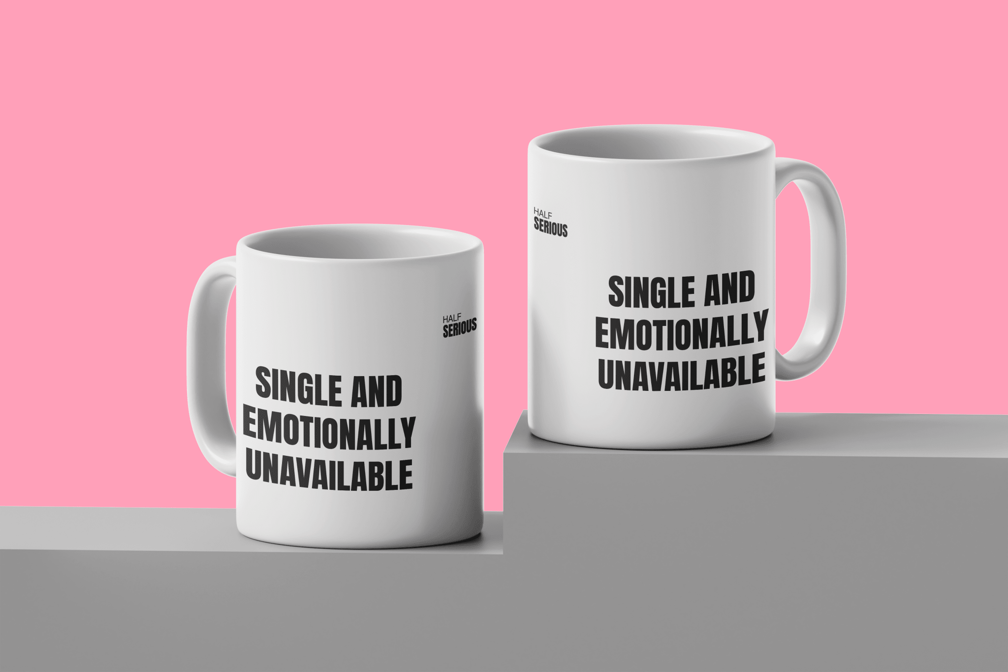 Caneca Single and Unavailable - HalfSerious
