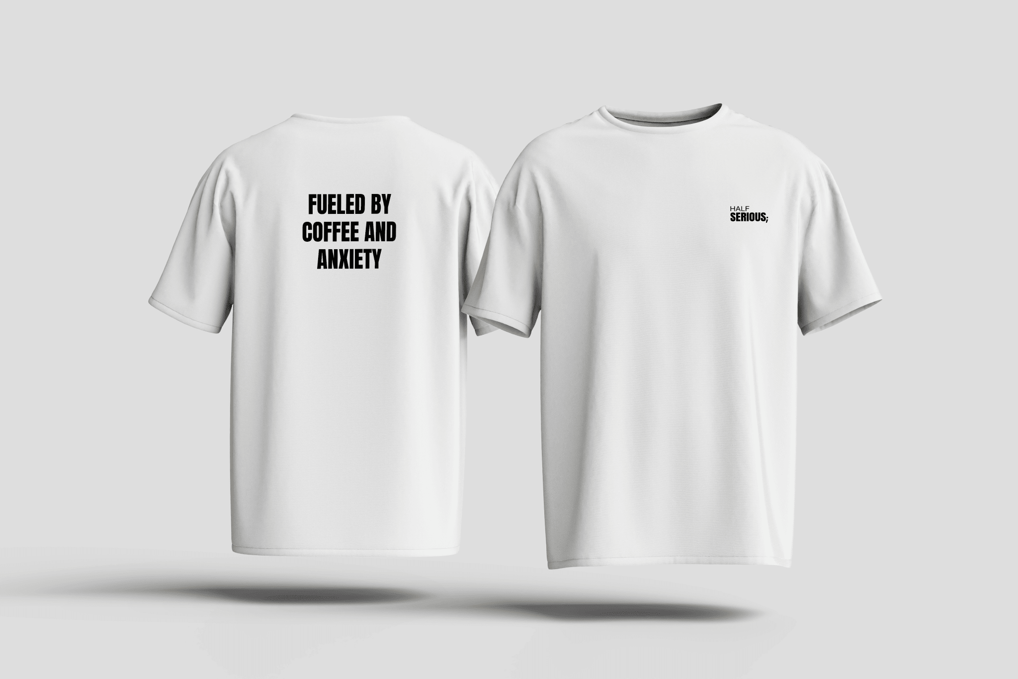 T-Shirt Coffee and Anxiety - HalfSerious