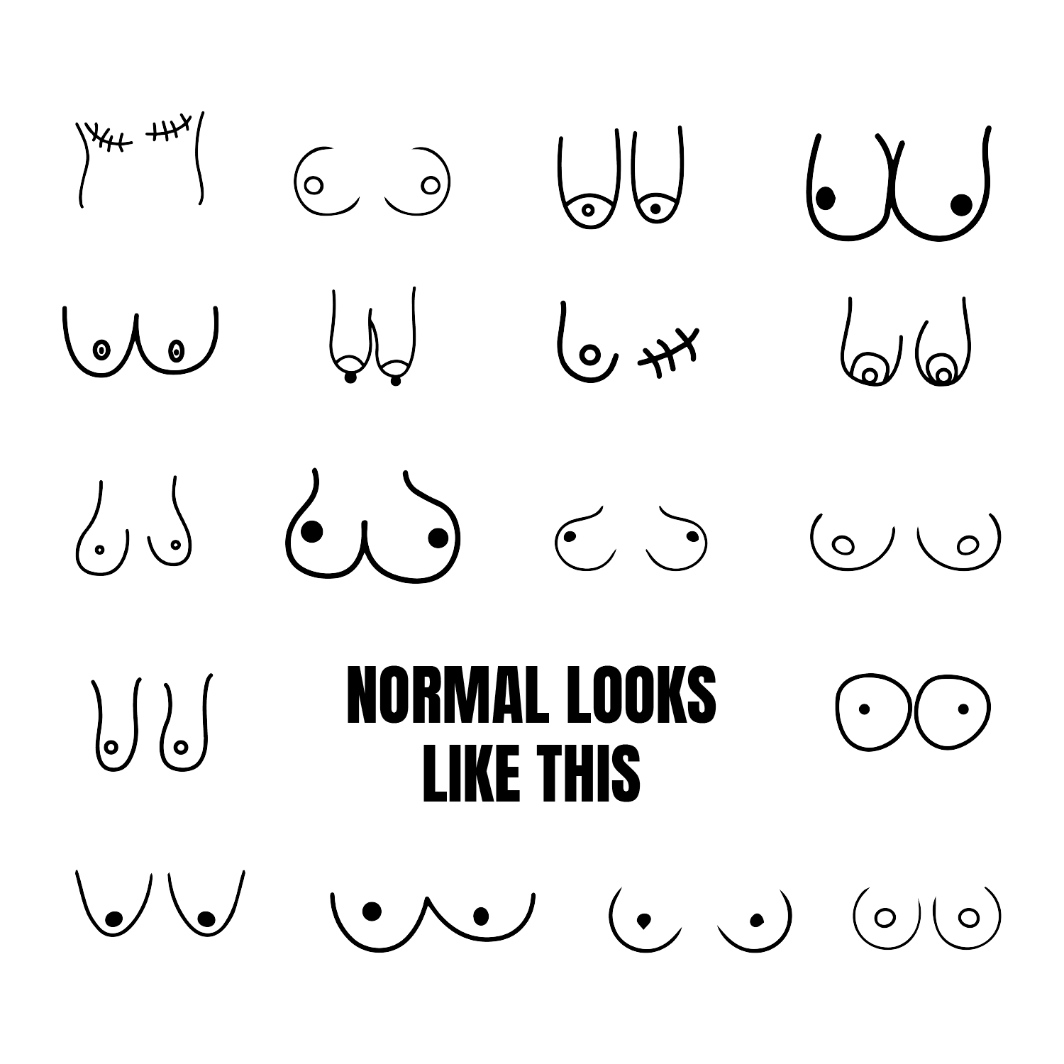 T-Shirt Normal Looks Like This (Boobs Edition) - HalfSerious