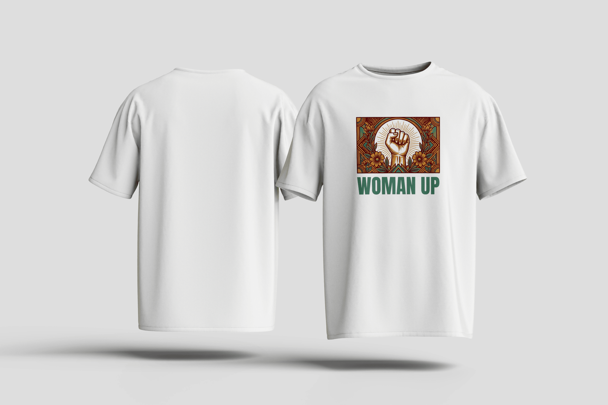 T-Shirt Woman Up - HalfSerious