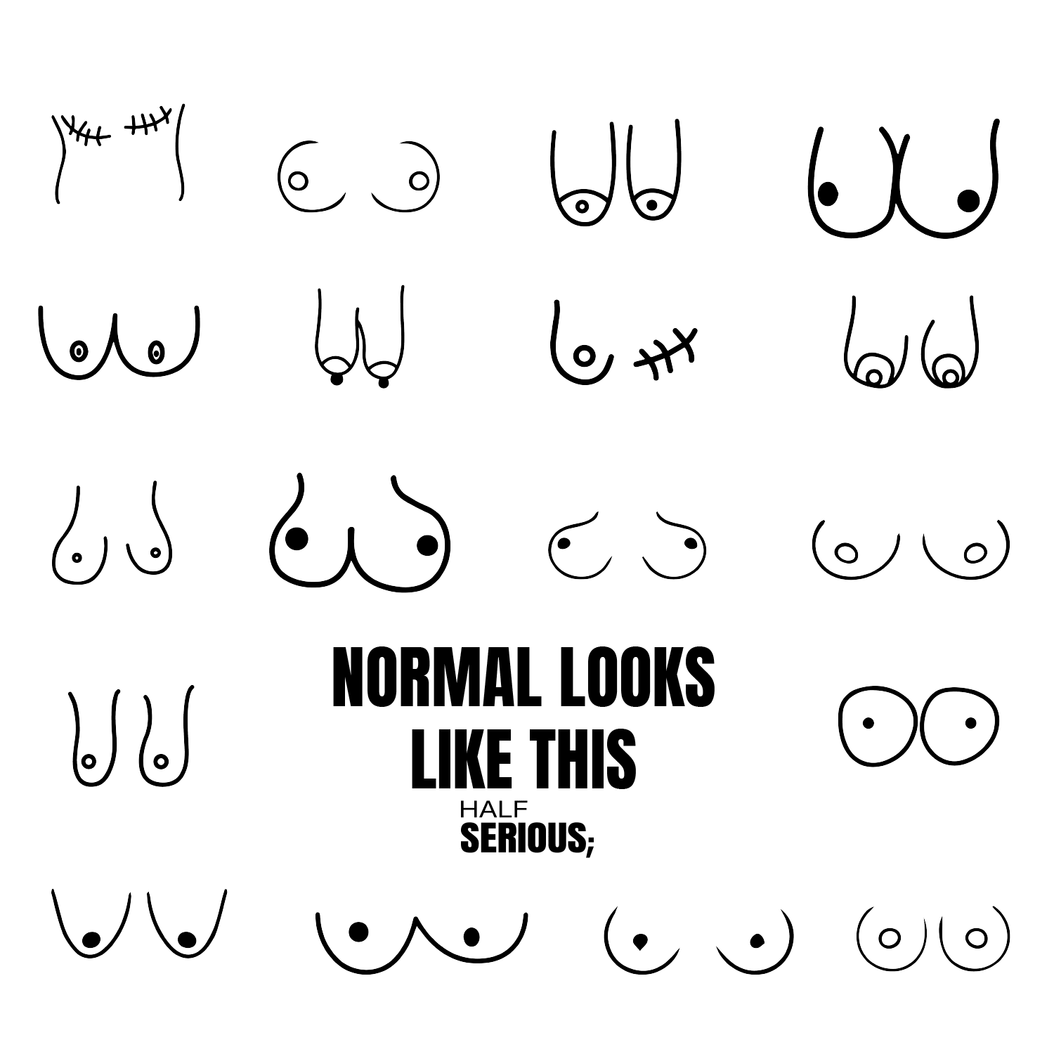 Totebag Normal Looks Like This (Boobs Edition) - HalfSerious